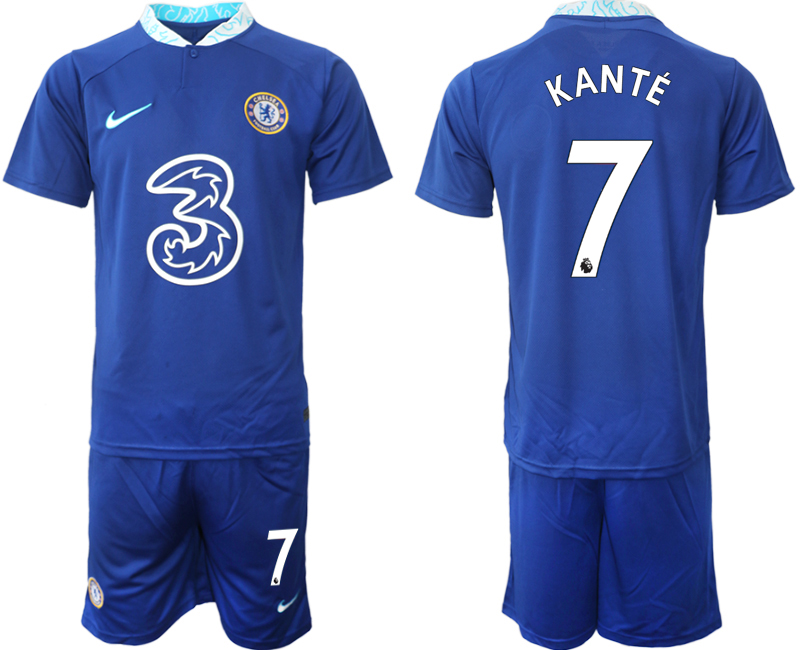 KANTÉ #7 Chelsea Hemmatröja Herr 2022-23 Kortärmad + Korta byxor