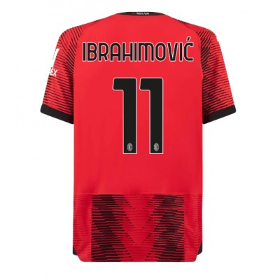 Herr Fotbollströjor AC Milan Hemma Tröja 2023-24 Kortärmad Zlatan IBRAHIMOVIĆ 11